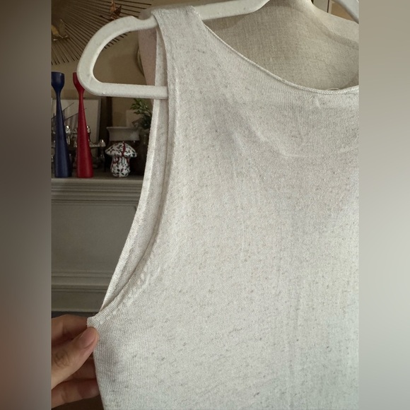 Batik linen flax blend top in Ecru size L - Picture 8 of 12